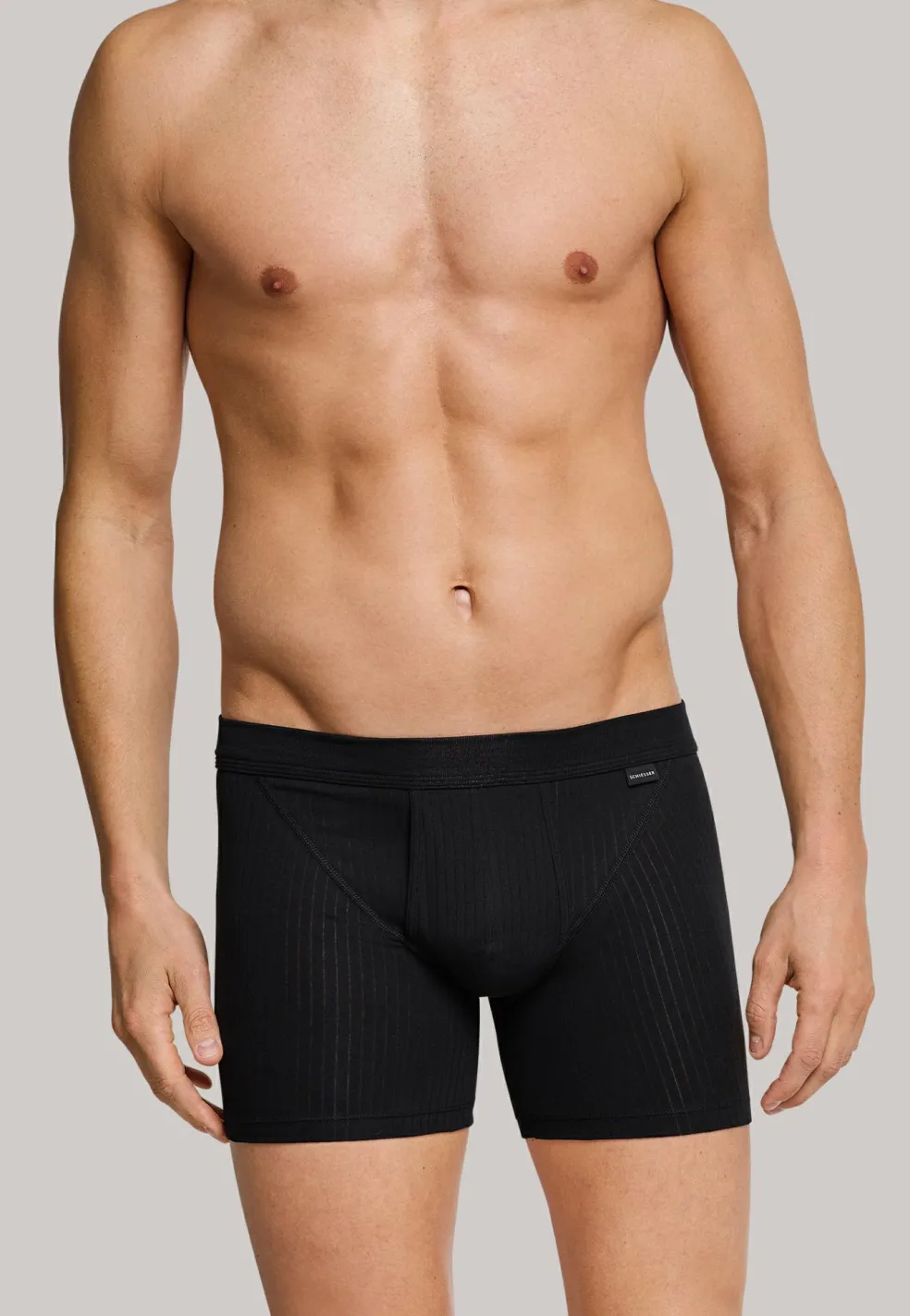 SCHIESSER Authentic shorts (2-pack), met gulp, zwart