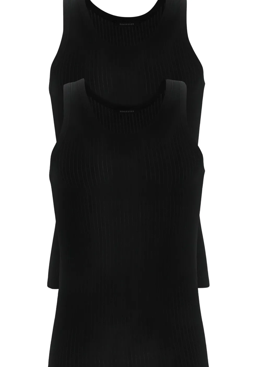SCHIESSER Authentic singlets (2-pack), zwart