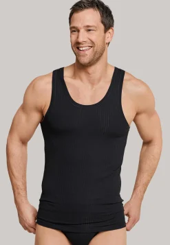 SCHIESSER Authentic singlets (2-pack), zwart