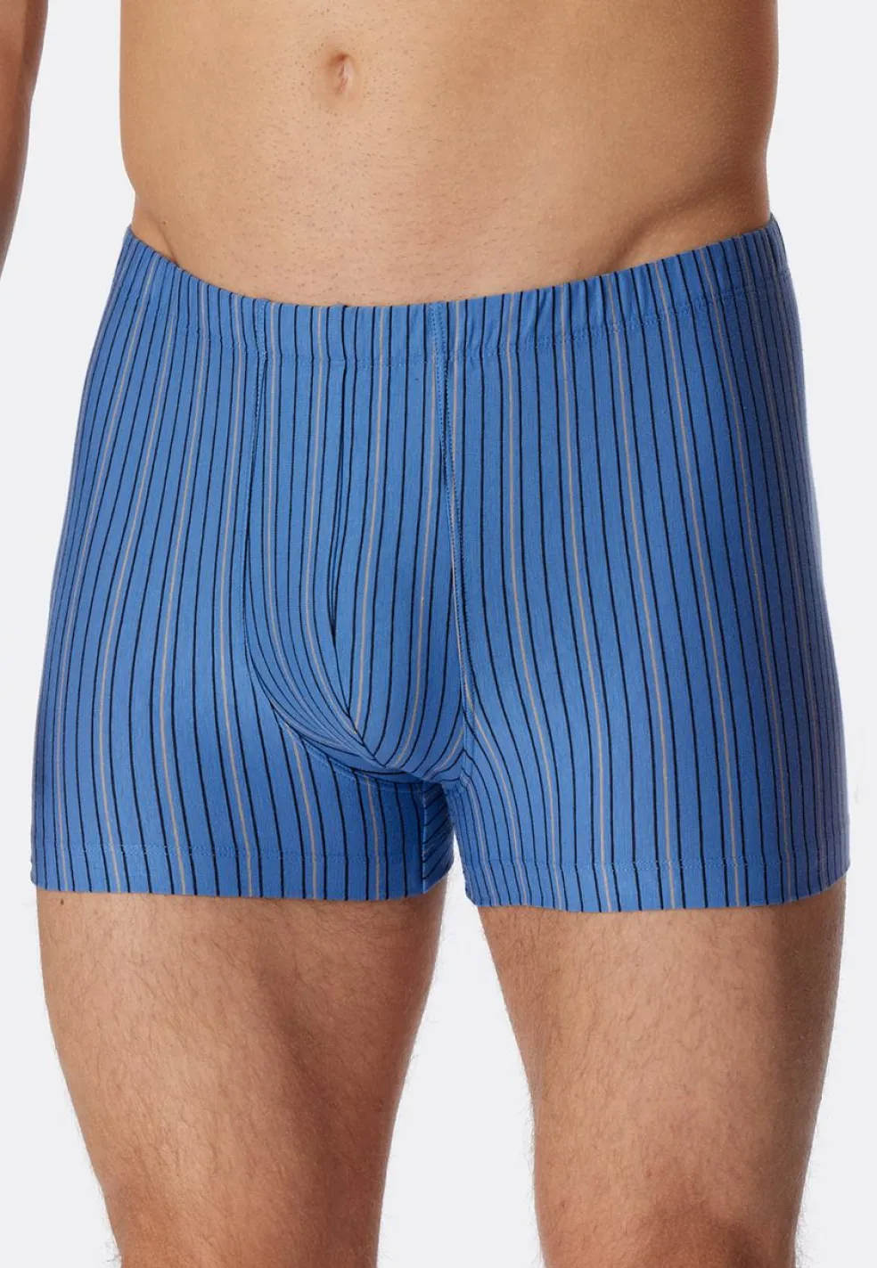 SCHIESSER 95/5 boxer (1-pack), heren short biologisch katoen strepen oceaanblauw