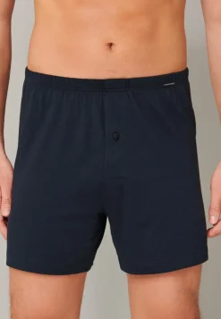 SCHIESSER Boxershorts Multipack boxer (2-pack), heren boxershorts jersey zwart/donkerblauw