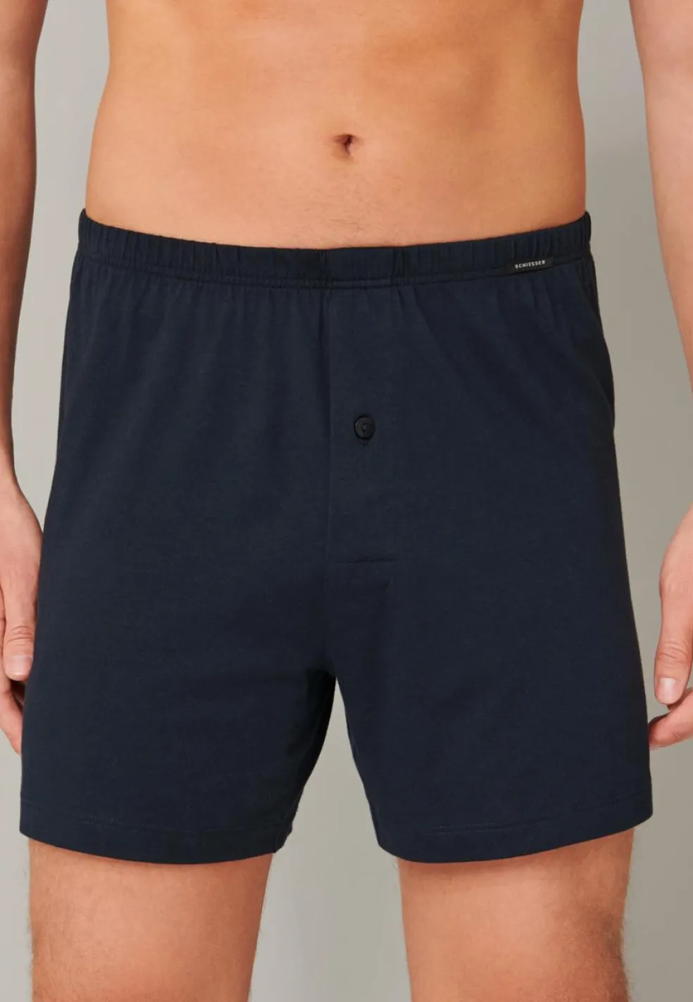 SCHIESSER Boxershorts Multipack boxer (2-pack), heren boxershorts jersey zwart/donkerblauw