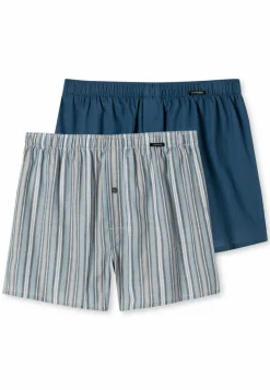 SCHIESSER Boxershorts Multipacks boxer (2-pack), heren boxershorts geweven uni geruit multicolor