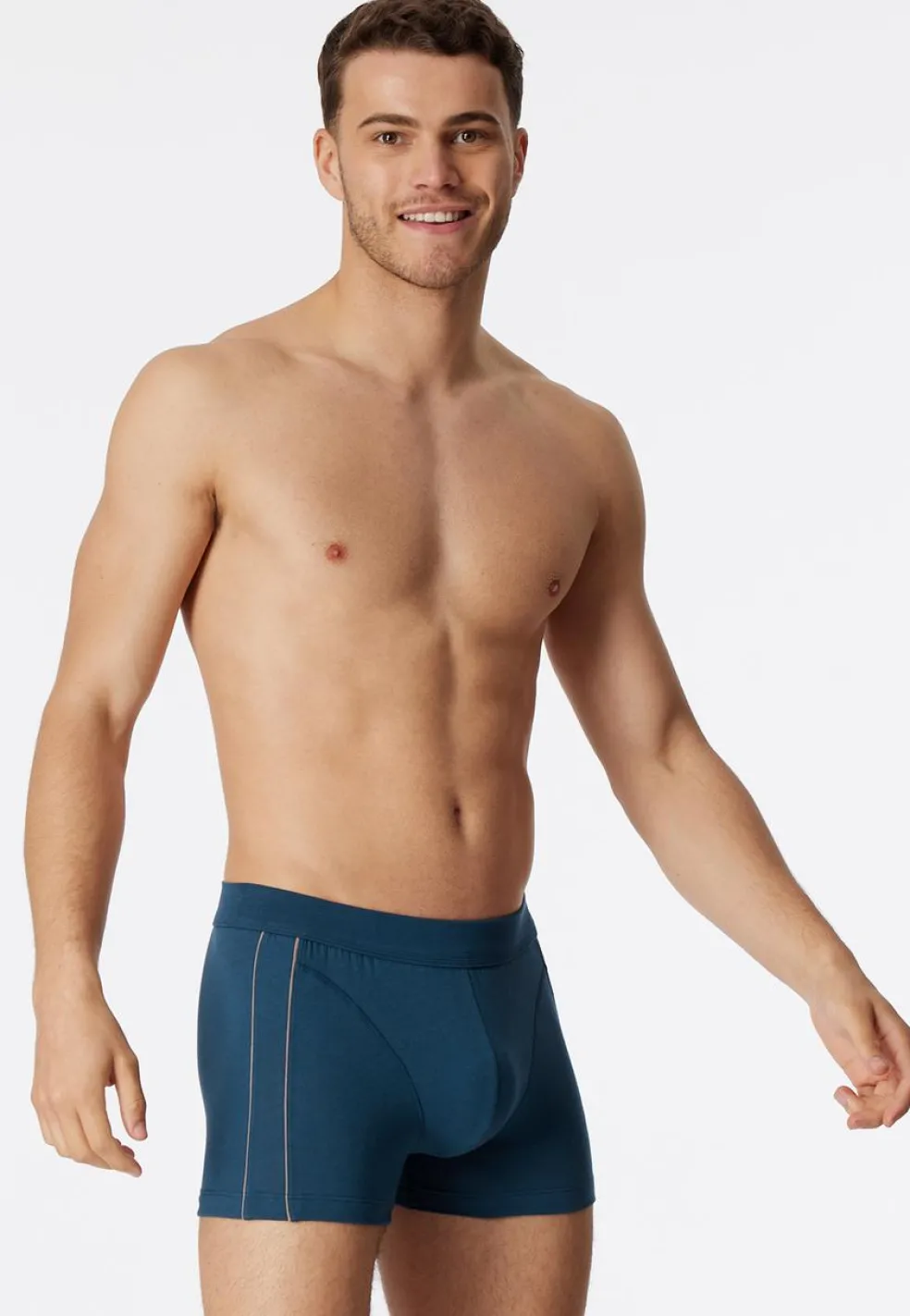 SCHIESSER Comfort Fit boxer (1-pack), heren short organisch katoen bies admiraal