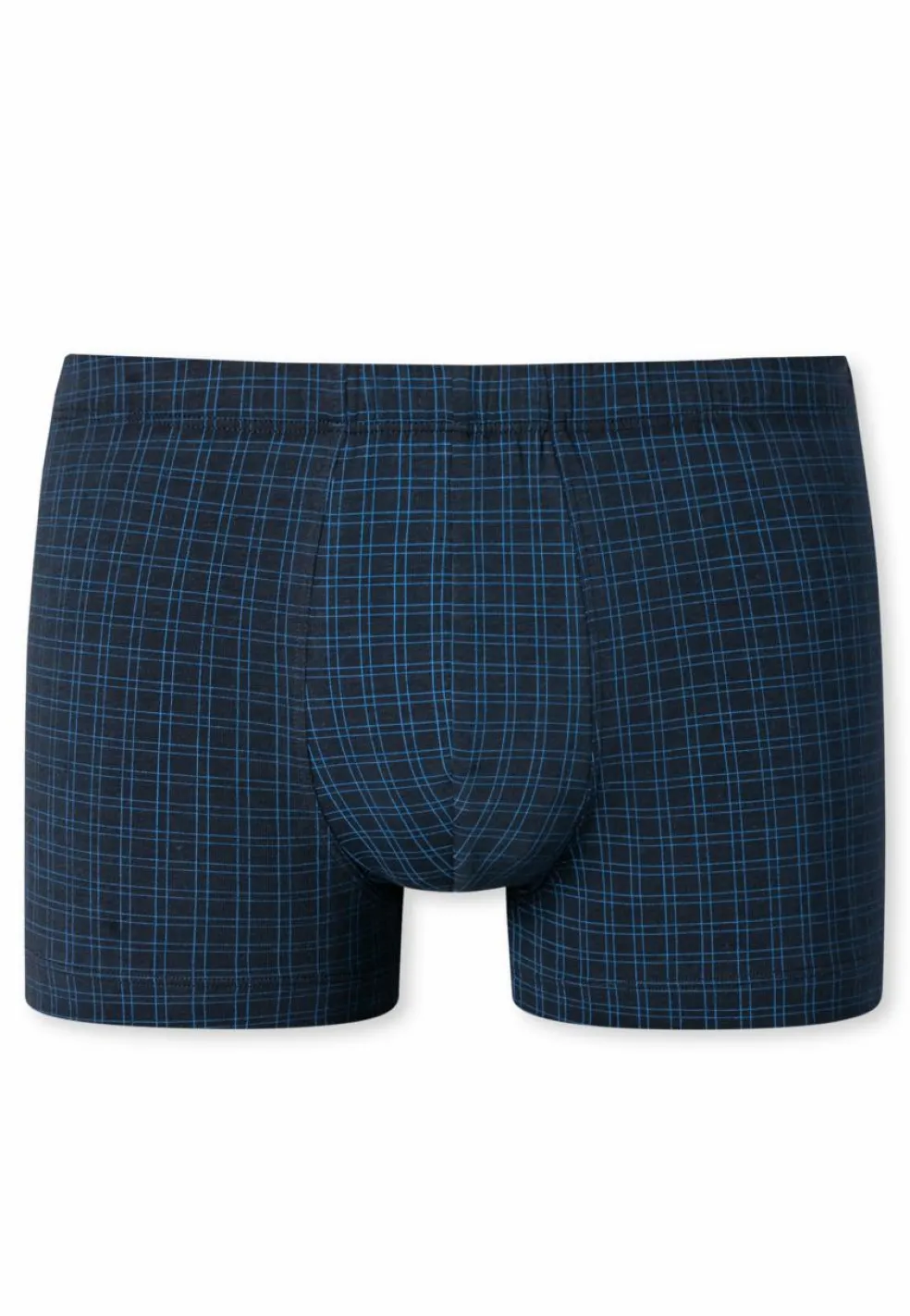 SCHIESSER Cotton Casuals boxer (1-pack), heren shorts donkerblauw geruit