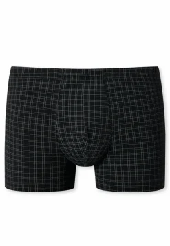 SCHIESSER Cotton Casuals boxer (1-pack), heren shorts zwart geruit