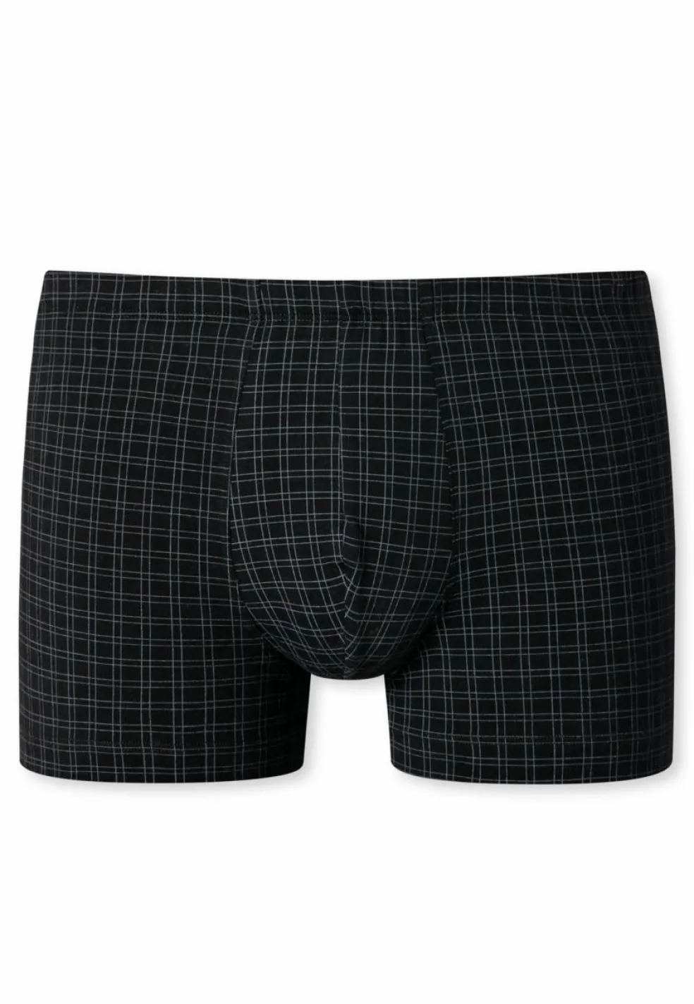 SCHIESSER Cotton Casuals boxer (1-pack), heren shorts zwart geruit