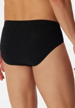 SCHIESSER Cotton Casuals slip (1-pack), heren minislip zwart met patroon