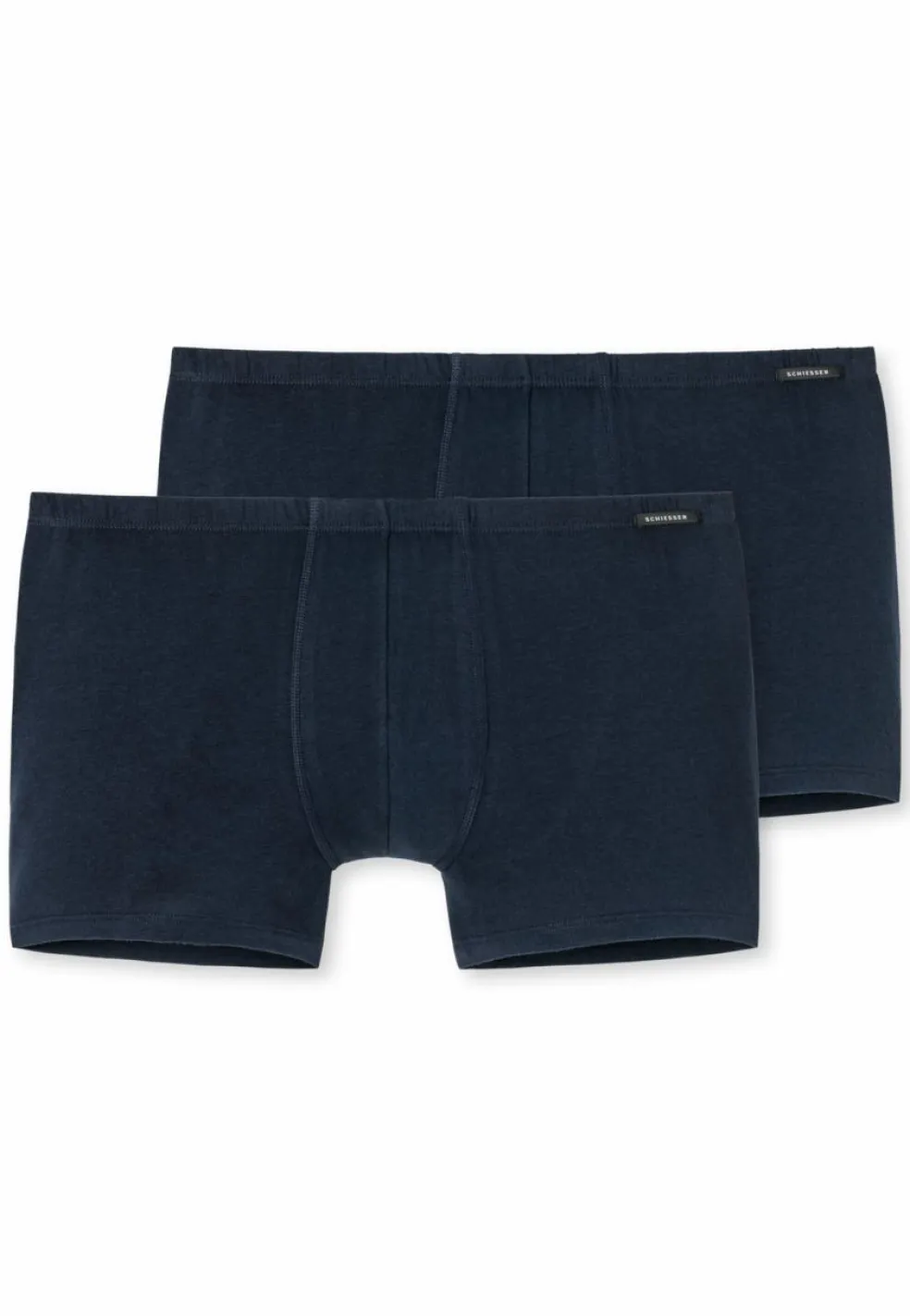 SCHIESSER Cotton Essentials boxer (2-pack), heren short donkerblauw