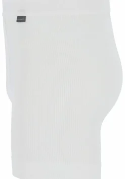 SCHIESSER Cotton Essentials lange short (1-pack), Doppelripp met gulp, wit