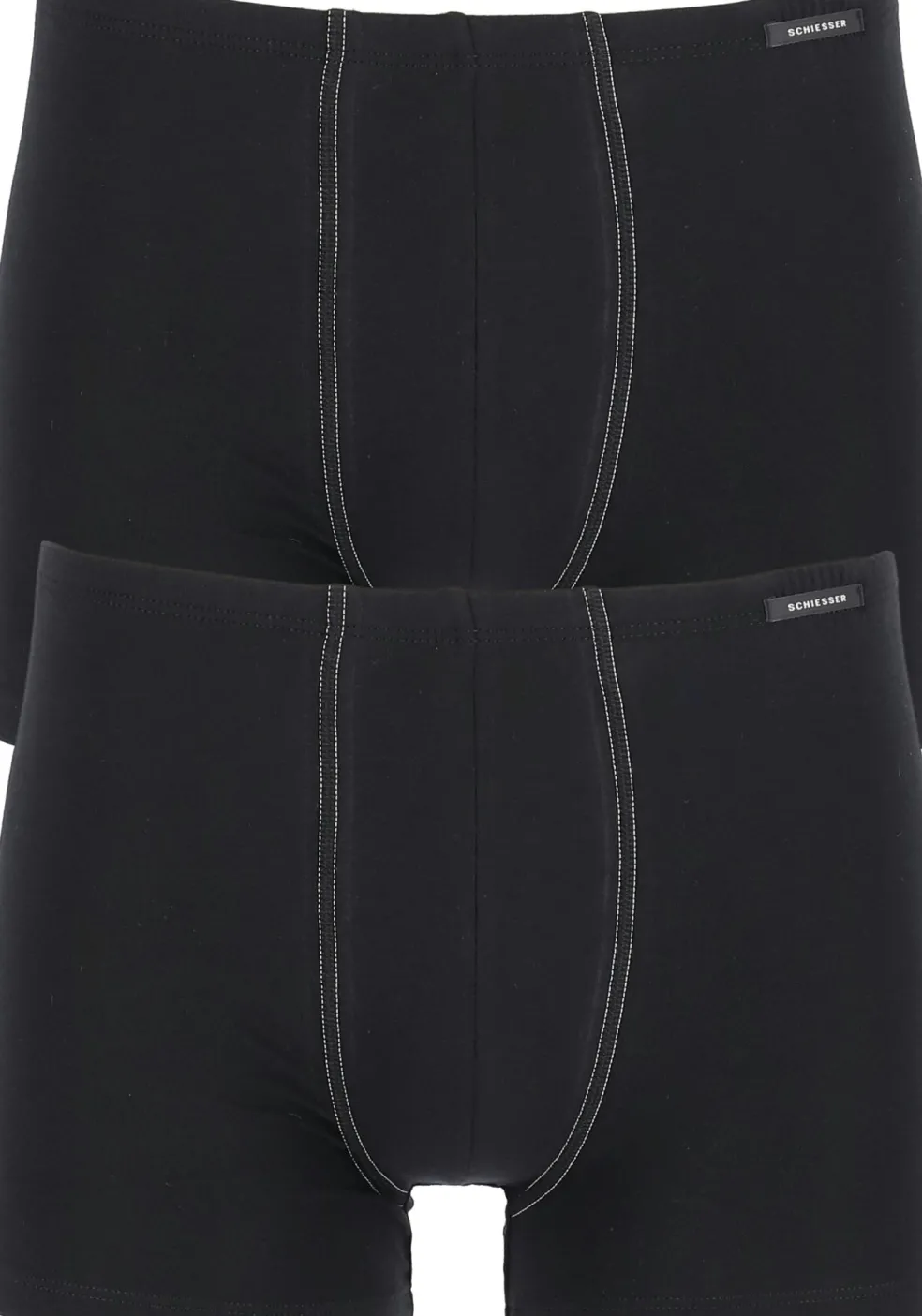 SCHIESSER Cotton Essentials shorts (2-pack), zwart