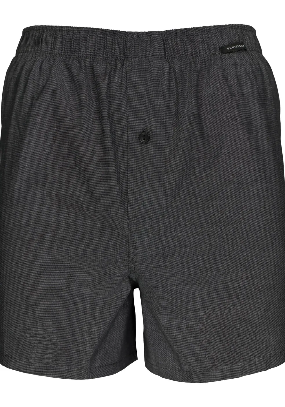 SCHIESSER Cotton Essentials boxershorts wijd (2-pack), klassiek katoen, zwart en geruit
