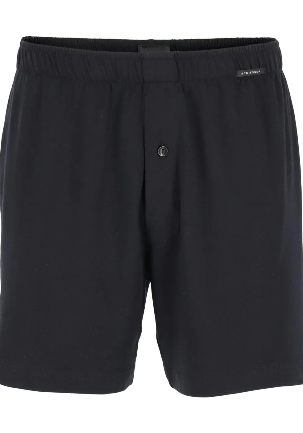 SCHIESSER Cotton Essentials boxershorts wijd (2-pack), tricot, zwart en donkerblauw