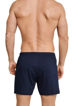 SCHIESSER Cotton Essentials boxershorts wijd (2-pack), tricot, zwart en donkerblauw