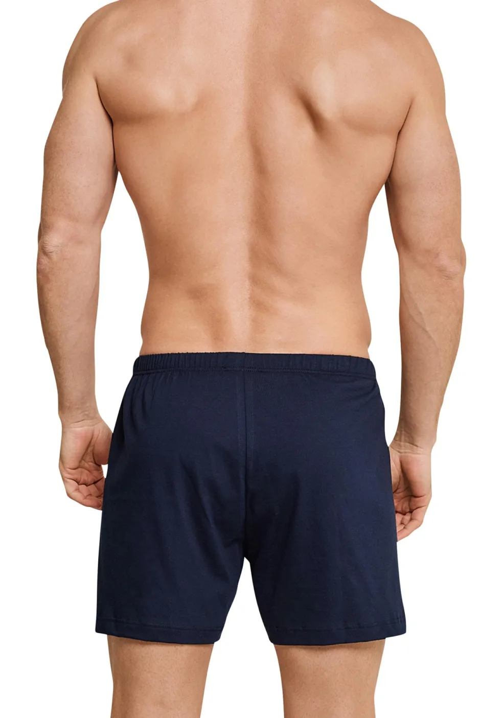 SCHIESSER Cotton Essentials boxershorts wijd (2-pack), tricot, zwart en donkerblauw