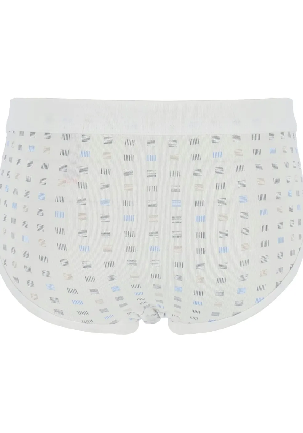 SCHIESSER Cotton Essentials sportslips (2-pack), Feinribb met gulp, wit geblokt