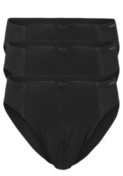 SCHIESSER Cotton Essentials supermini slips (3-pack), zwart