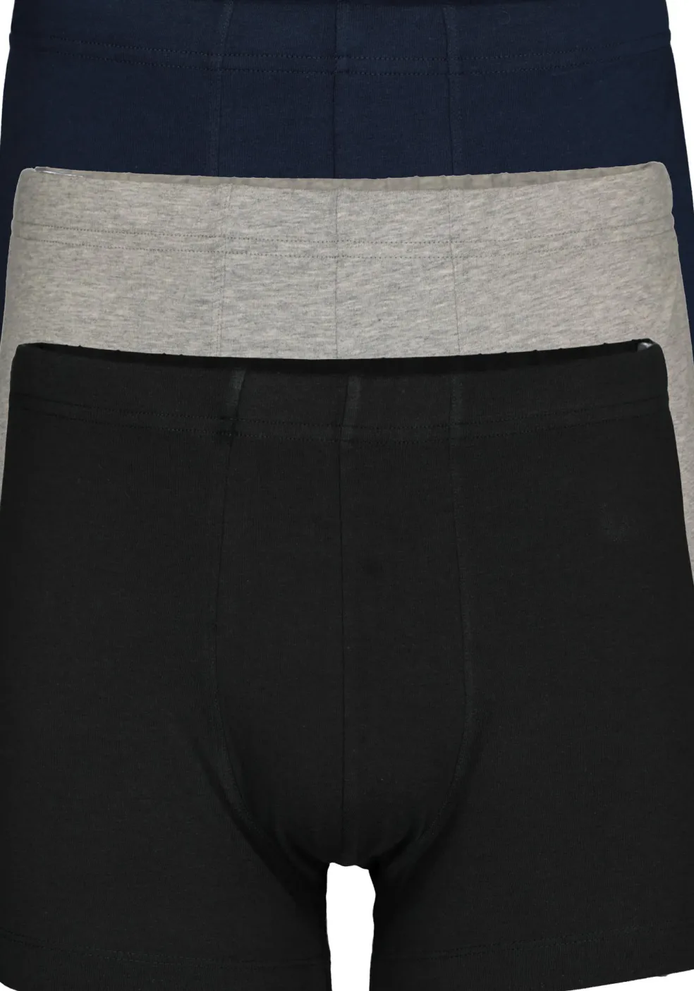 SCHIESSER 95/5 Essentials shorts (3-pack), zwart, blauw en grijs