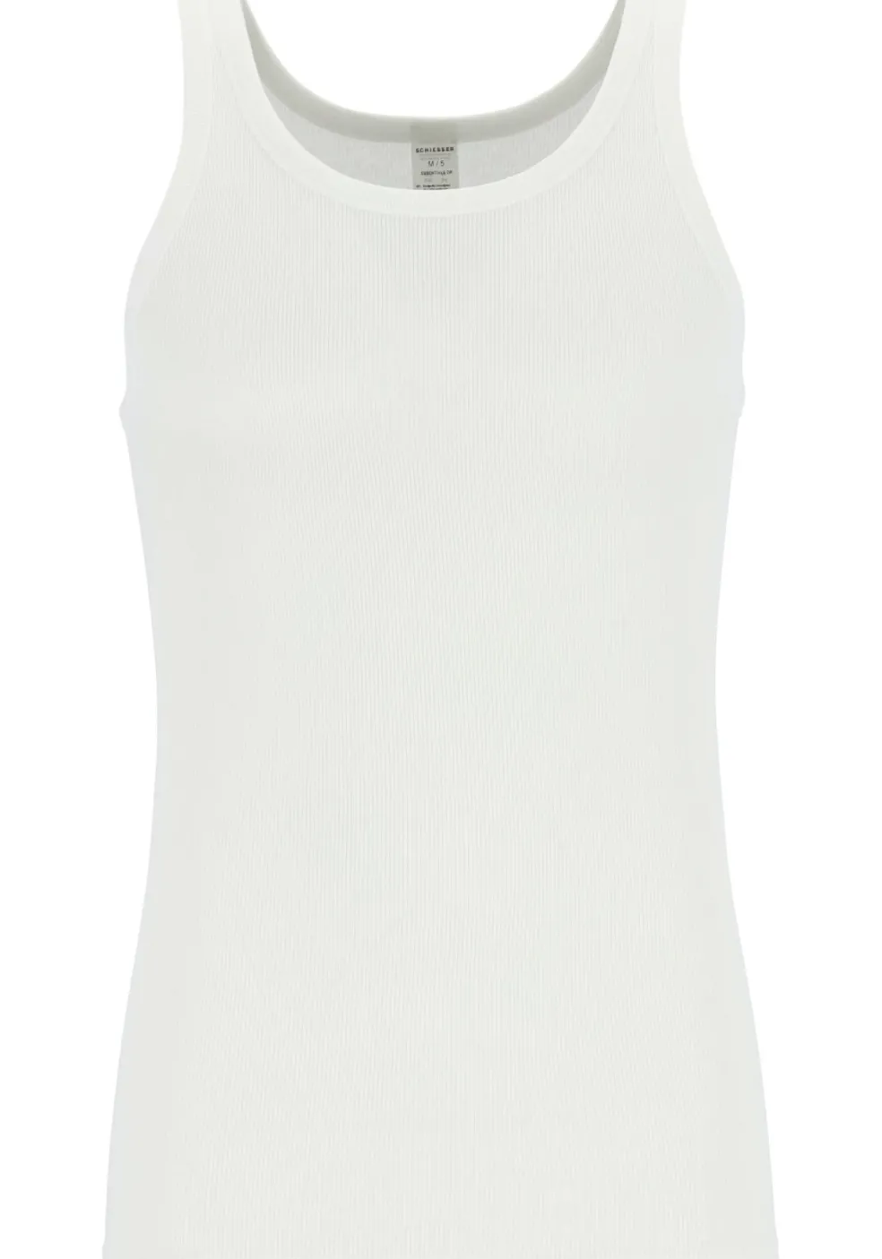 SCHIESSER Essentials singlets (2-pack), Doppelribb, wit