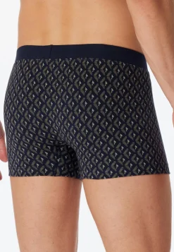 SCHIESSER Fine Interlock boxer (1-pack), heren short fijn gedessineerd bruin-grijs