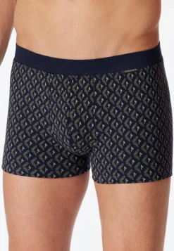 SCHIESSER Fine Interlock boxer (1-pack), heren short fijn gedessineerd bruin-grijs