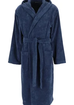 SCHIESSER heren badjas, dik badstof, blauw