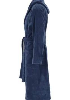 SCHIESSER heren badjas, dik badstof, blauw