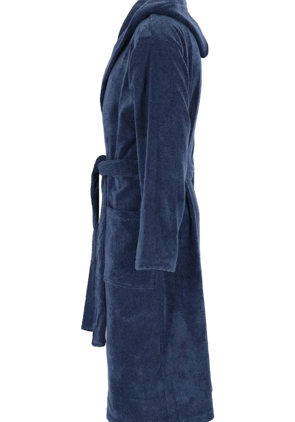 SCHIESSER heren badjas, dik badstof, blauw