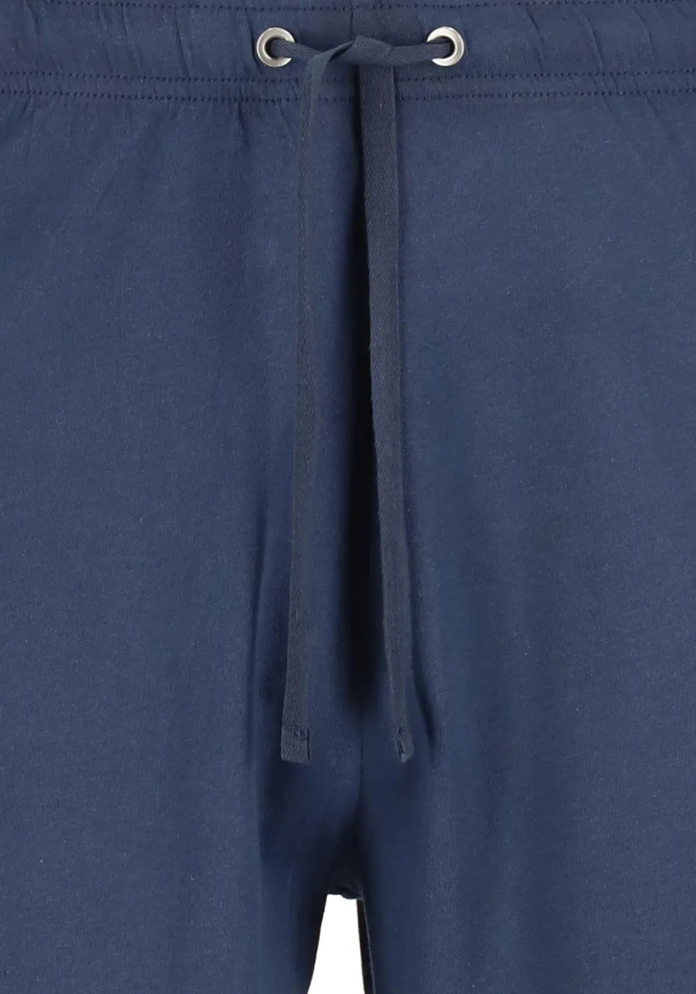 SCHIESSER heren shortama, V-hals, blauw met wit gestreept
