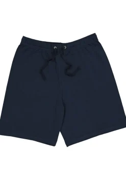 SCHIESSER heren shortama, V-hals, blauw met wit geruit