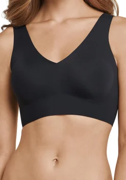 SCHIESSER Invisible Soft dames bralette, met uitneembare cups, zwart