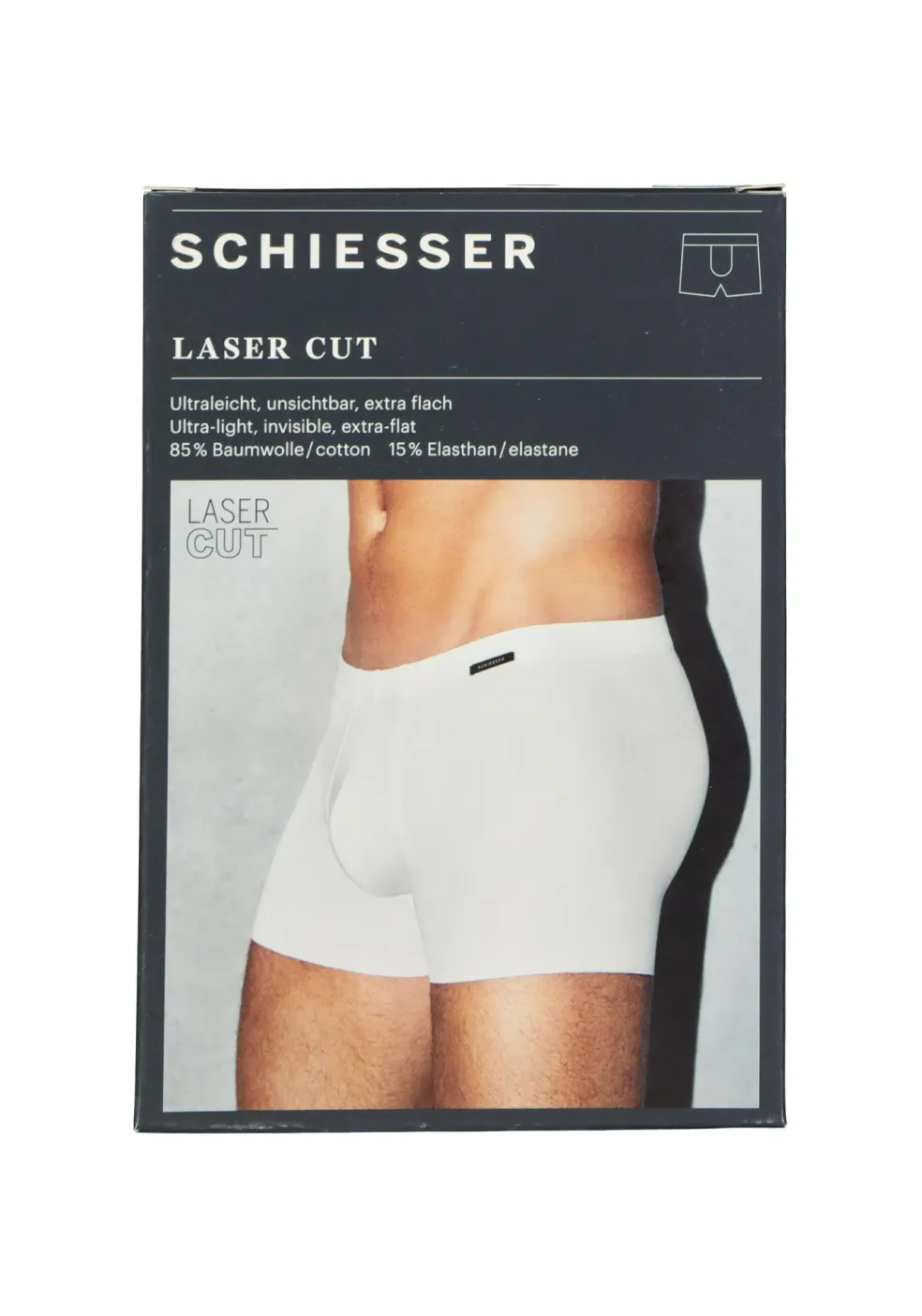 SCHIESSER Laser Cut shorts (1-pack), naadloos, zwart