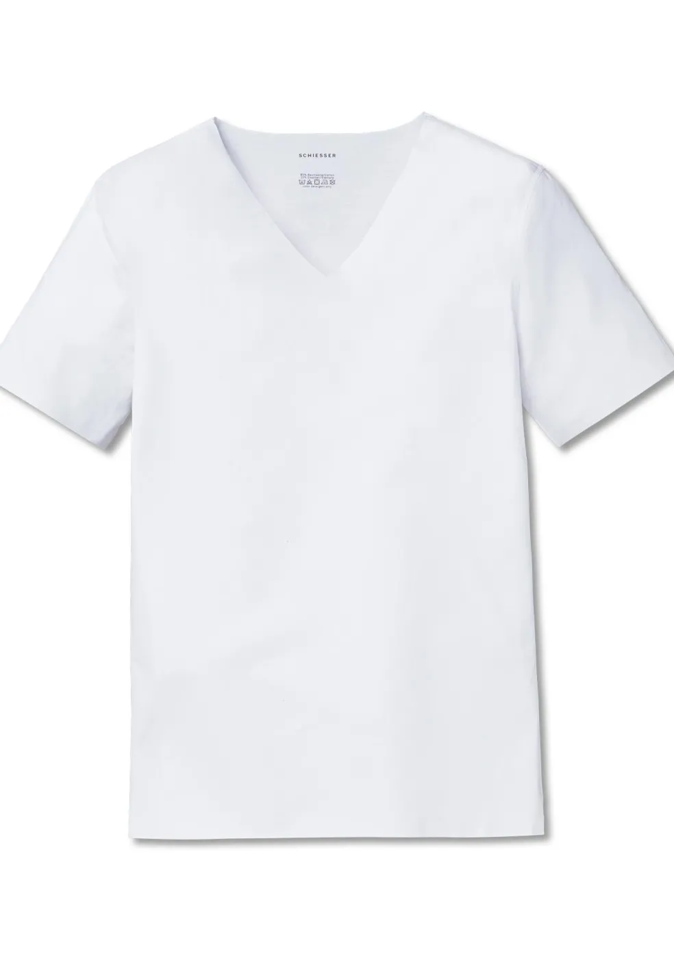 SCHIESSER Laser Cut T-shirt (1-pack), naadloos met diepe V-hals, wit