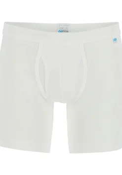 SCHIESSER Long Life Cotton shorts (1-pack), lang met gulp, wit