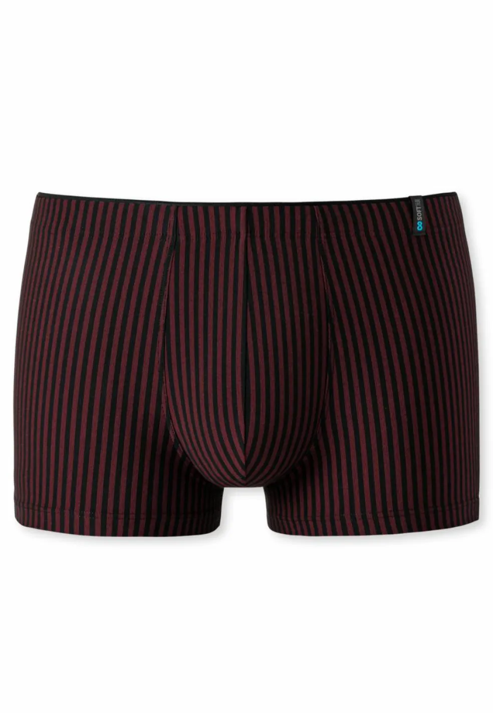 SCHIESSER Long Life Soft boxer (1-pack), heren short rood-zwart gestreept