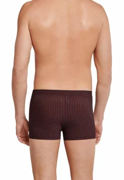 SCHIESSER Long Life Soft boxer (1-pack), heren short rood-zwart gestreept