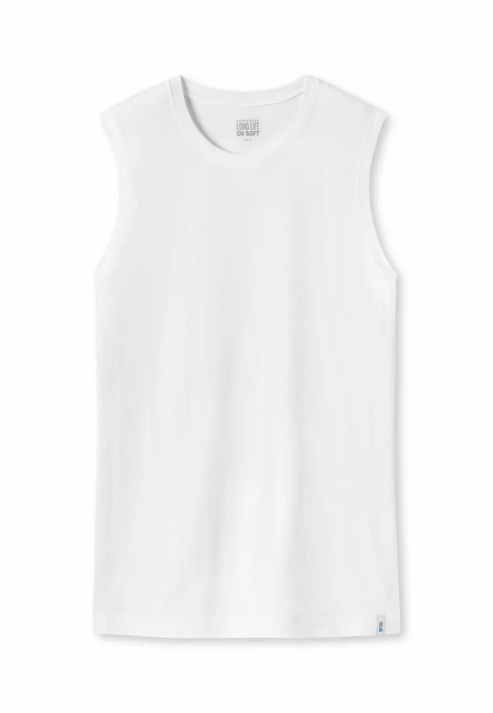 SCHIESSER Long Life Soft singlet (1-pack), heren onderhemd modieuze snit wit
