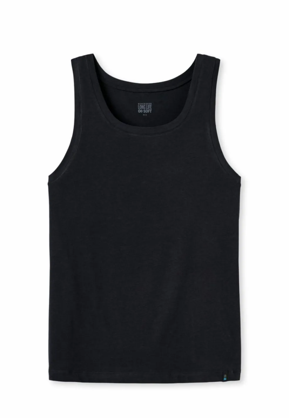 SCHIESSER Long Life Soft singlet (1-pack), heren shirt blauwzwart