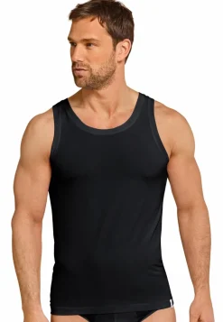 SCHIESSER Long Life Soft singlet (1-pack), heren shirt blauwzwart