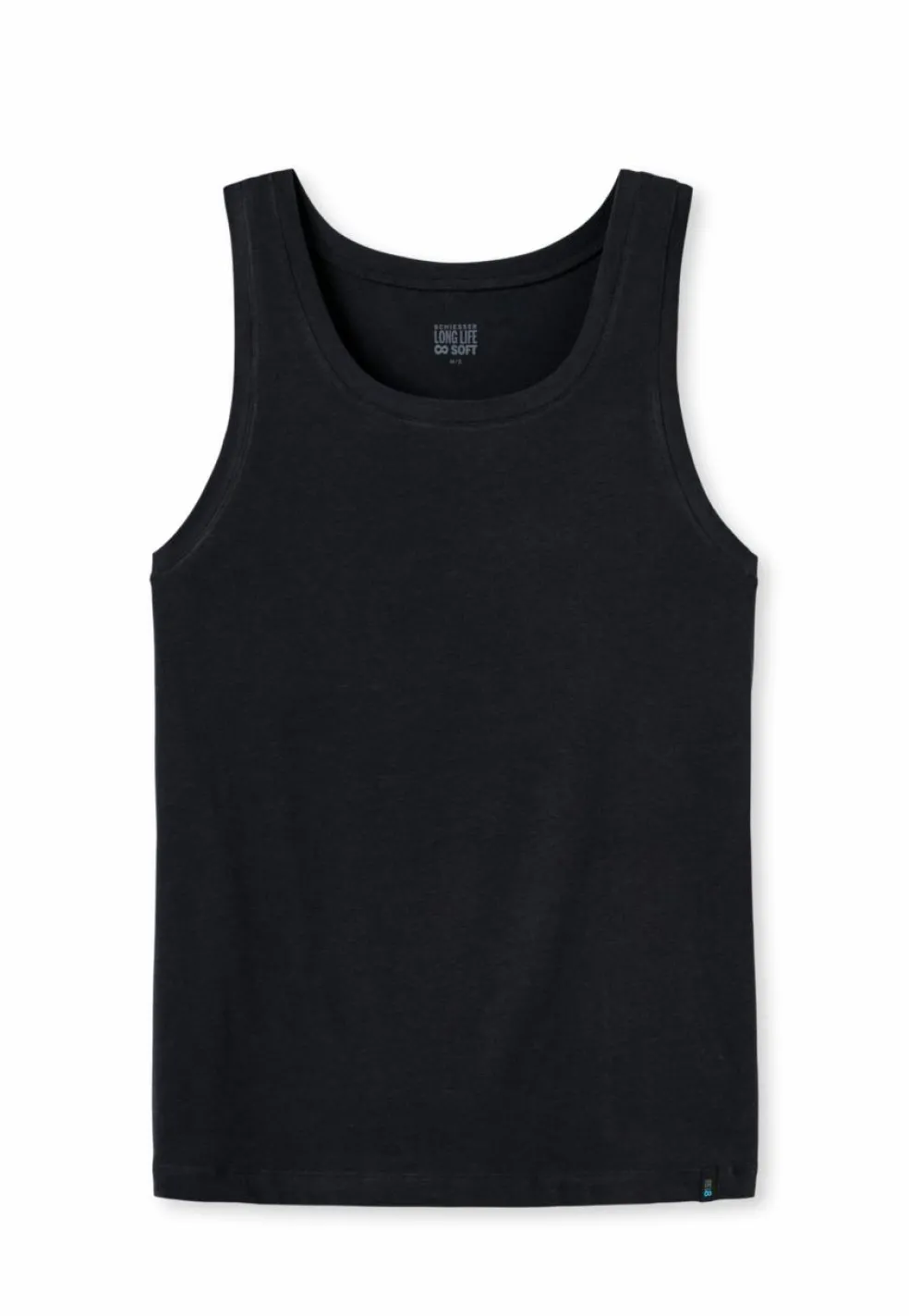 SCHIESSER Long Life Soft singlet (1-pack), heren shirt mouwloos blauwzwart