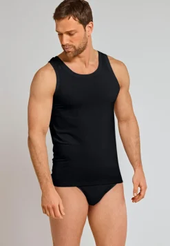 SCHIESSER Long Life Soft singlet (1-pack), heren shirt mouwloos blauwzwart