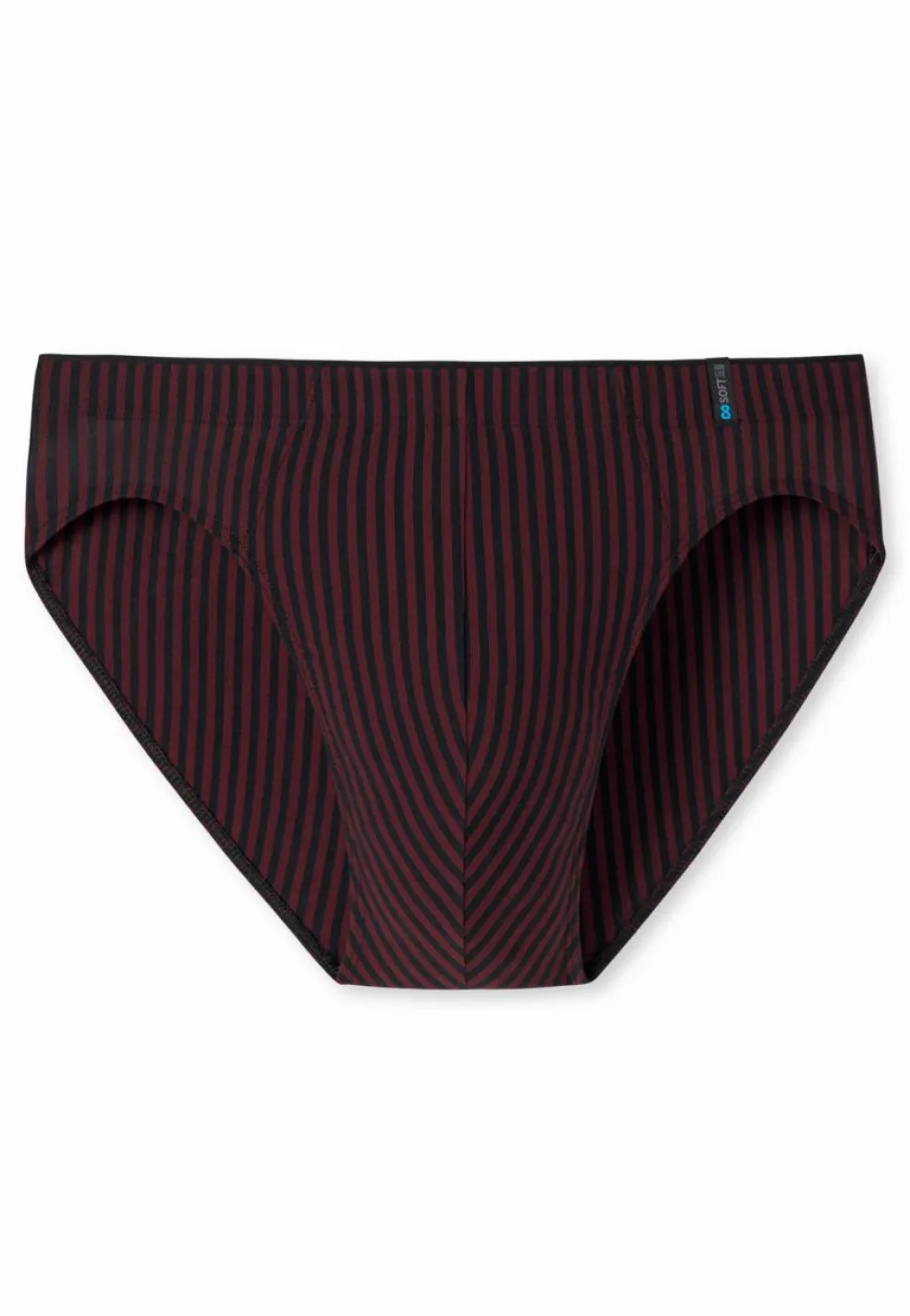 SCHIESSER Long Life Soft slip (1-pack), heren supermini rood-zwart gestreept