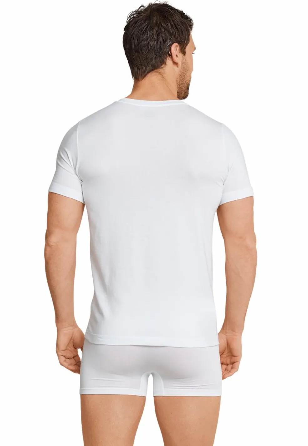 SCHIESSER Long Life Soft T-shirt (1-pack), heren shirt korte mouwen jersey elastisch ronde hals wit