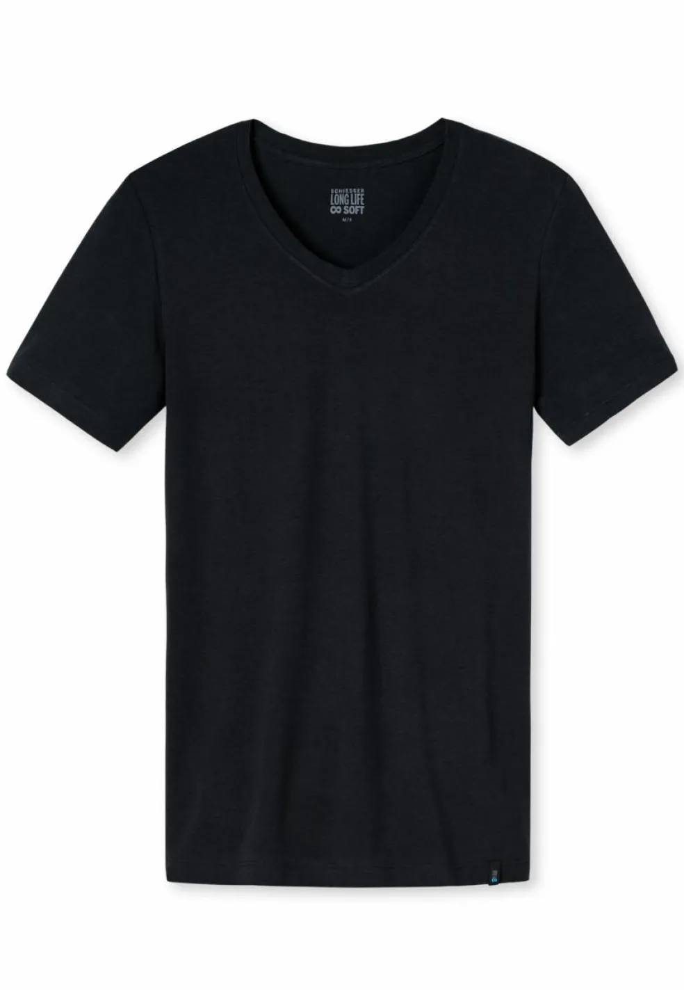 SCHIESSER Long Life Soft T-shirt (1-pack), heren shirt korte mouwen blauwzwart