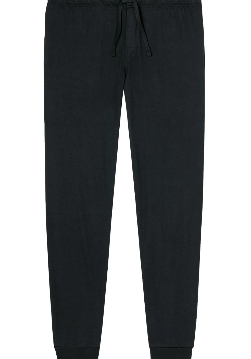 SCHIESSER Mix+Relax lounge broek, lange pijpen met boord, dun, zwart