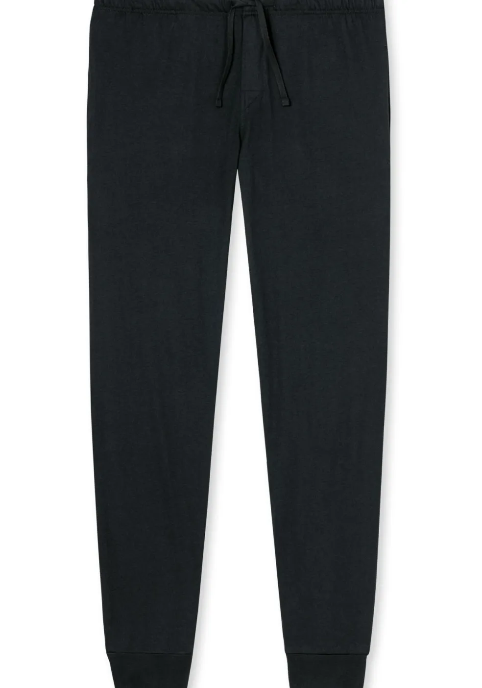 SCHIESSER Mix+Relax lounge broek, lange pijpen met boord, dun, zwart