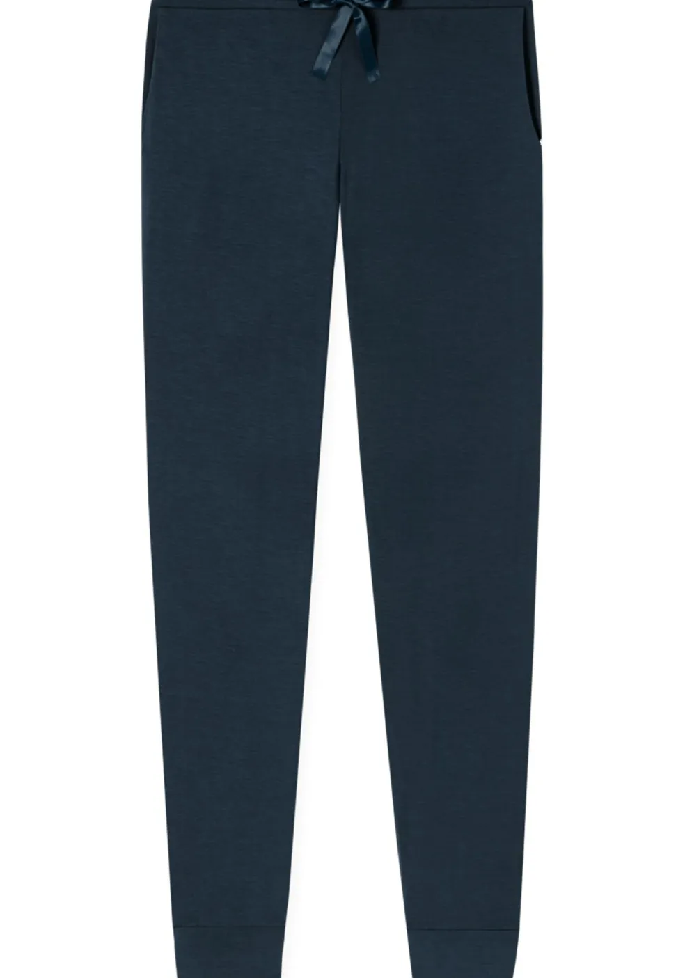 SCHIESSER Mix+Relax loungebroek lang, dames loungebroek lang modal boordjes blauw