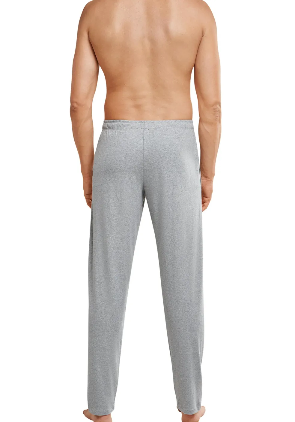 SCHIESSER Mix+Relax lounge broek, lange pijpen zonder boord, dun, grijs