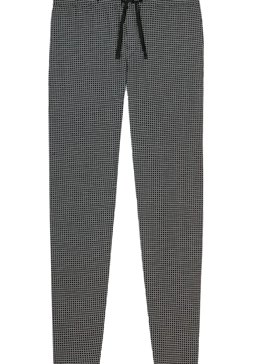 SCHIESSER Mix+Relax lounge broek, lange pijpen zonder boord, dun, zwart geruit