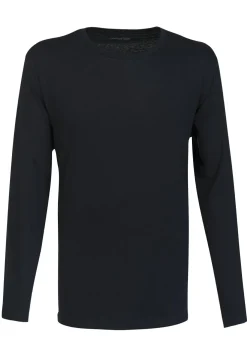 SCHIESSER Mix+Relax T-shirt, lange mouw O-hals, blauw